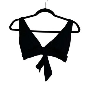 Aerie Swimsuit Ribbed Triangle Tie Back Bikini Top